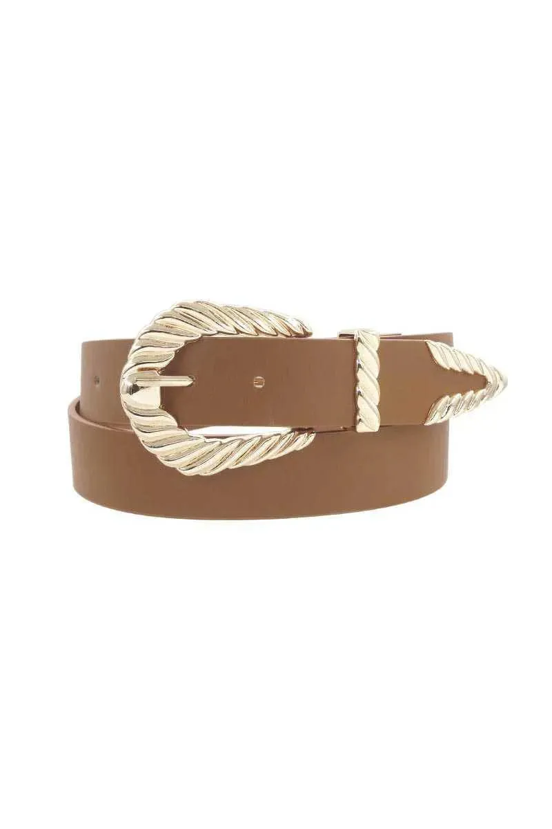 Textured Shrimp Buckle Belt