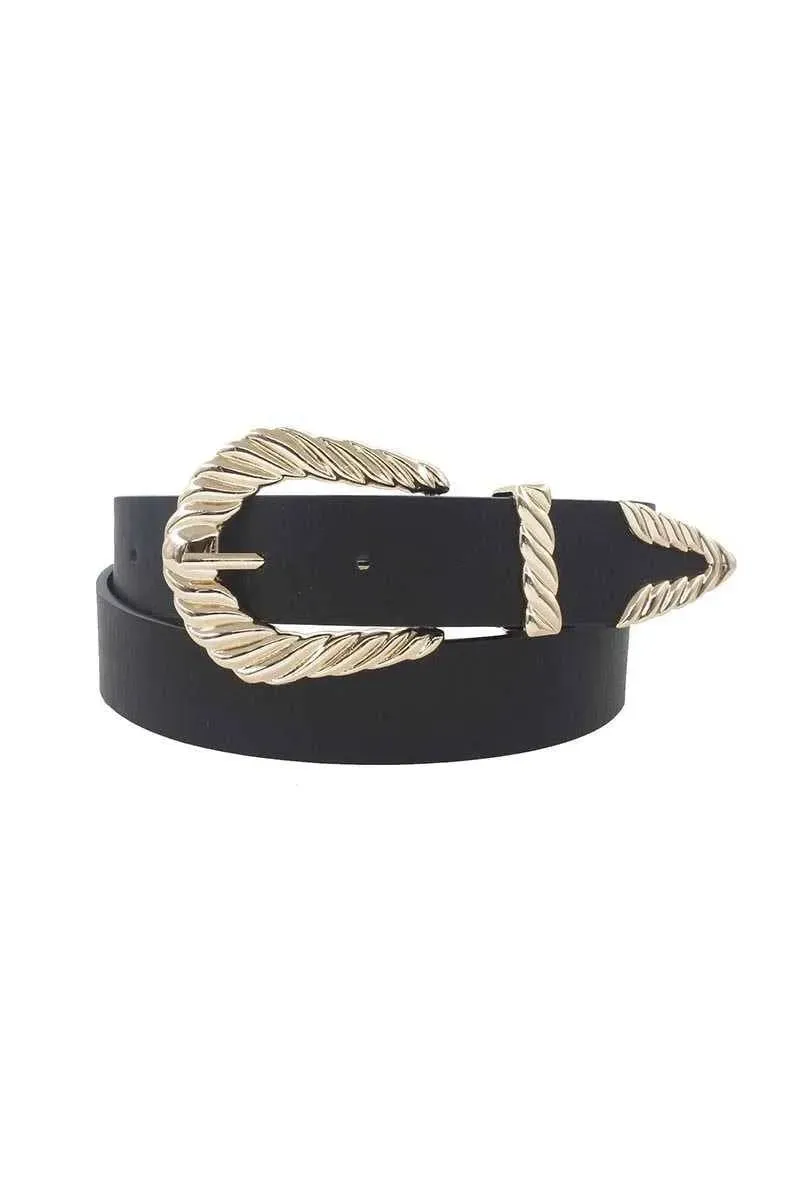 Textured Shrimp Buckle Belt