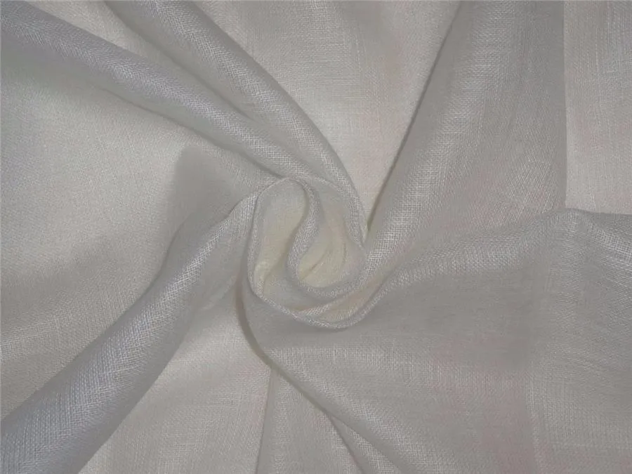 Thin 26 momme off white /light cream pure linen fabric 59" wide PKT41