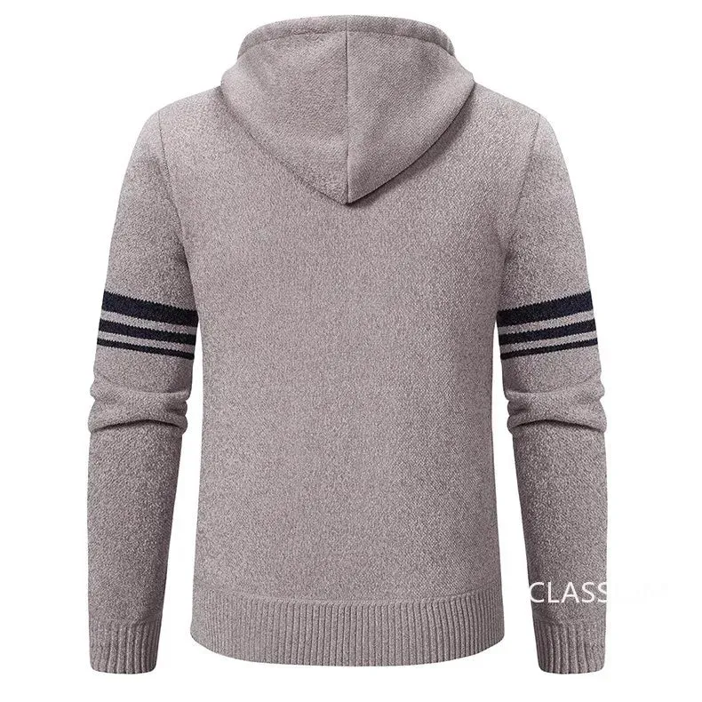 Turn Down Collar Thick Fleece Warm Slim Casual Cardigans Hoodies Coat Jacket