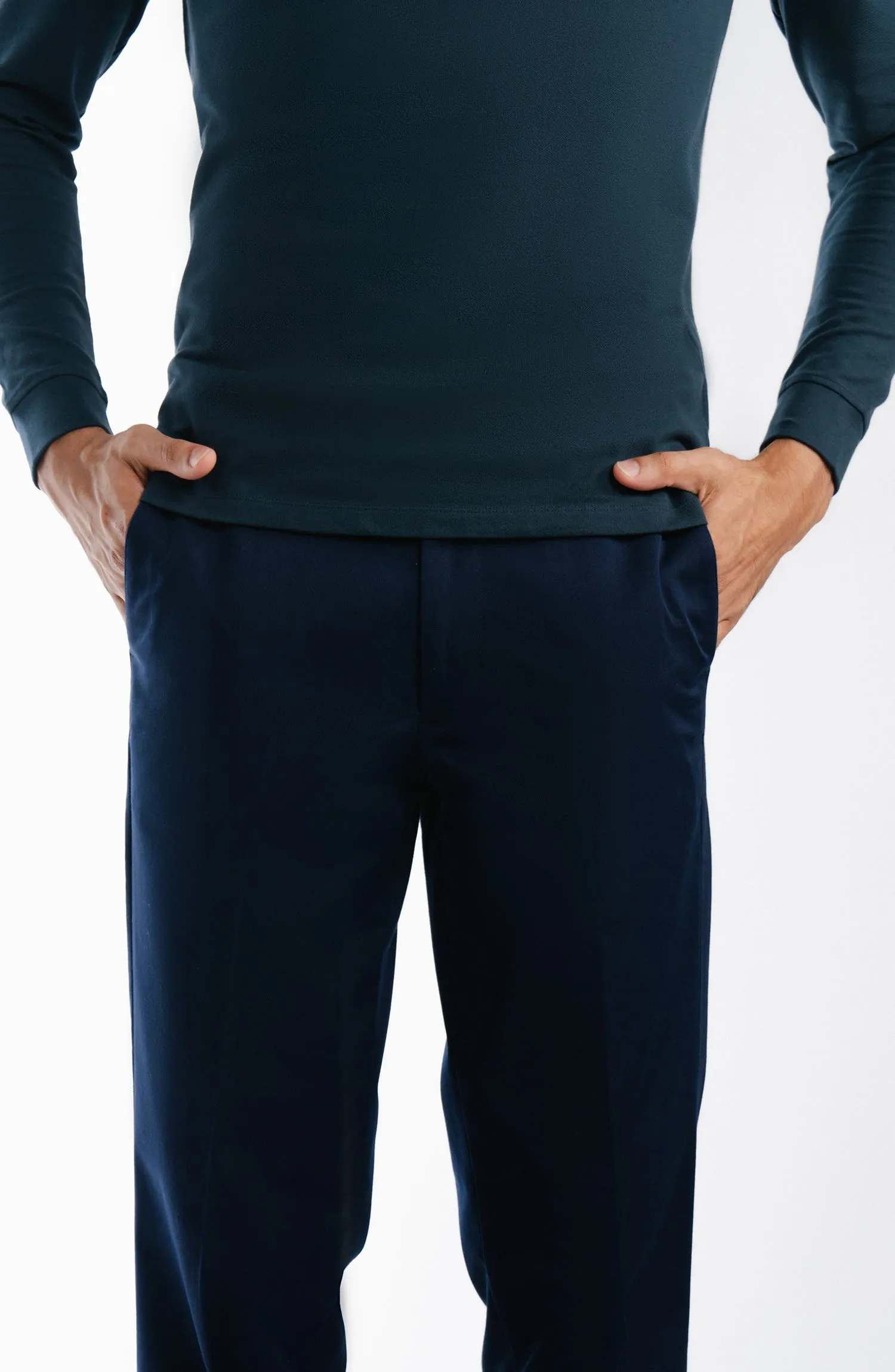 Wrinkle Free Pants - Navy Blue